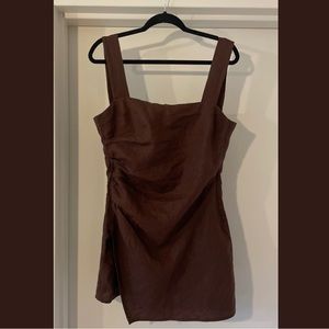 REFORMATION - Kerrigan Linen Dress - Cafe